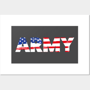 Army US Flag retro style Posters and Art